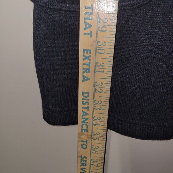 PATAGONIA Better Sweater Coat Women Size M Parka Gray Zip Snap Long Knee Length - Picture 2 of 7